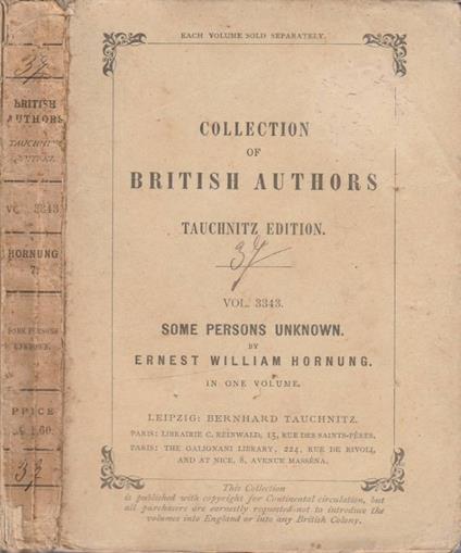 Some persons unknown - copertina