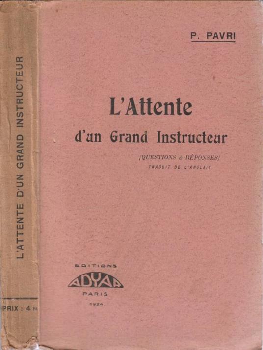 L'instructeur du monde qui va venir - copertina