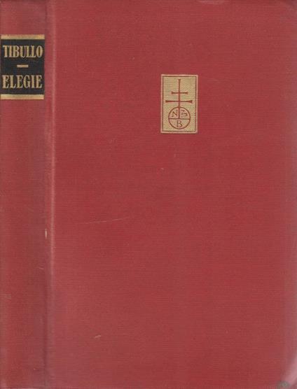 Elegie - Albio Tibullo - copertina