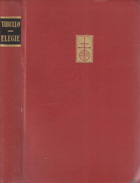 Elegie - Albio Tibullo - copertina