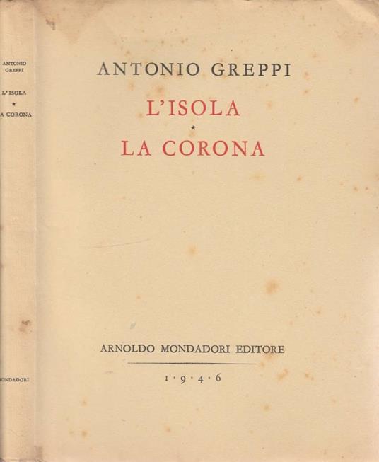 L'isola, La corona - Antonio Greppi - copertina