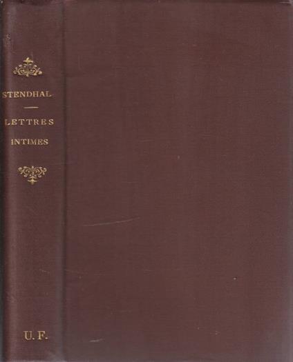 Lettres intimes - copertina