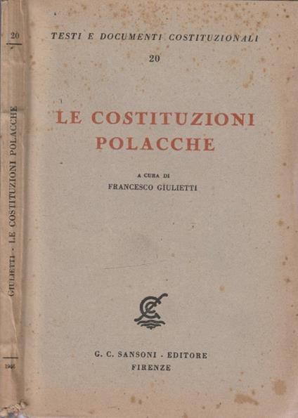 Le costituzioni polacche - copertina