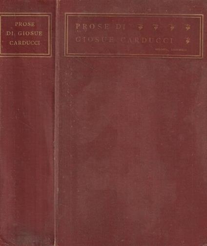 Prose - Giosuè Carducci - copertina