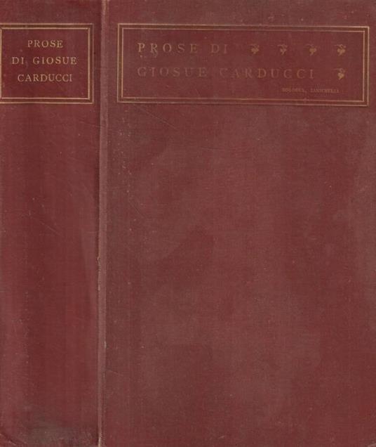 Prose - Giosuè Carducci - copertina