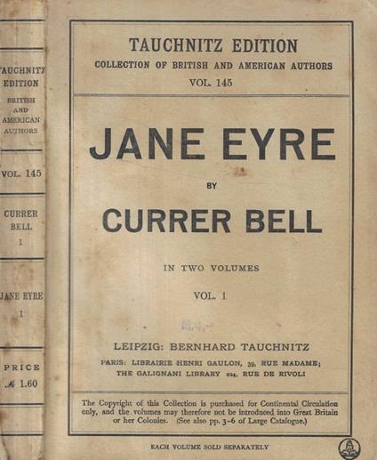 Jane Eyre vol. 1 - copertina