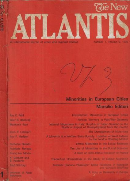 The New Atlantis n. 1, vol. 2 Anno 1970 - copertina