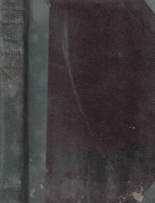 Saggi critici - copertina