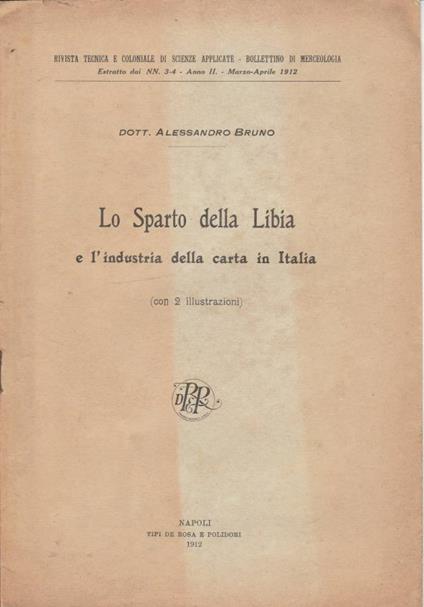 Lo Sparto della Libia - Alessandro Bruno - copertina