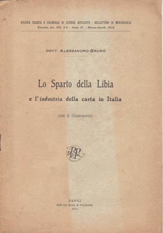 Lo Sparto della Libia - Alessandro Bruno - copertina
