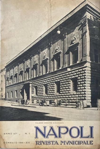 Napoli anno 67, n 1, gennaio 1941 - copertina