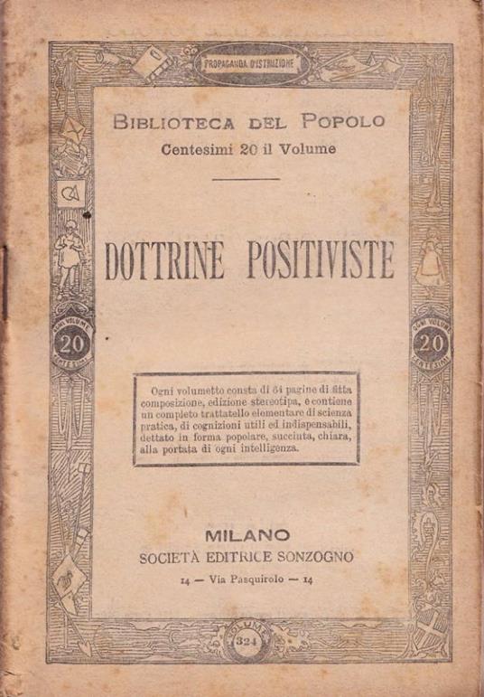 Dottrine positiviste - copertina