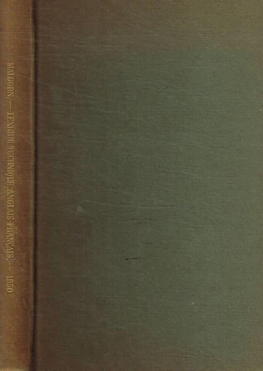 Lexique technique anglais-français - copertina