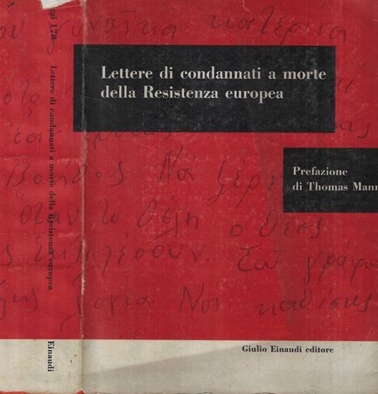 Lettere di condannati a morte della Resistenza europea - copertina