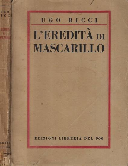 L'eredità di Mascarillo - copertina
