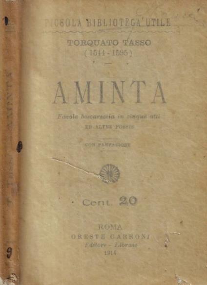 Aminta - Torquato Tasso - copertina