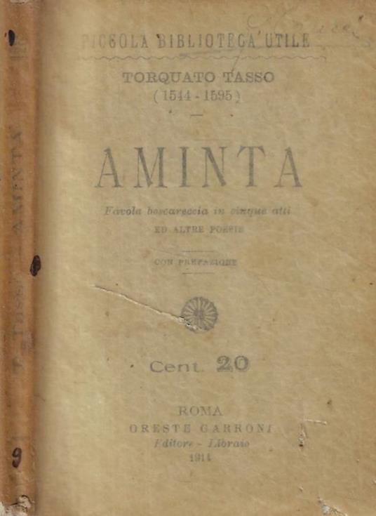 Aminta - Torquato Tasso - copertina