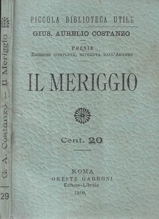 Il Meriggio - copertina