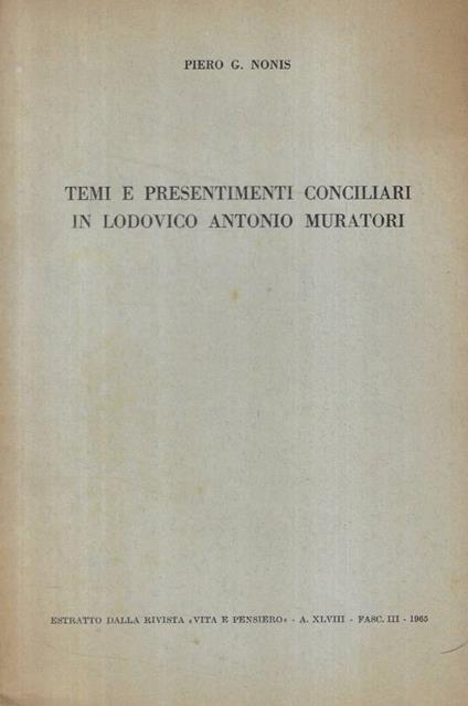 Temi e presentimenti conciliari in Lodovico Antonio Muratori - copertina