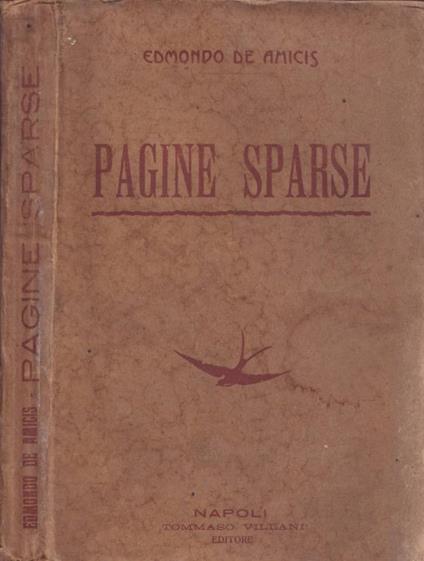 Pagine sparse - Edmondo De Amicis - copertina