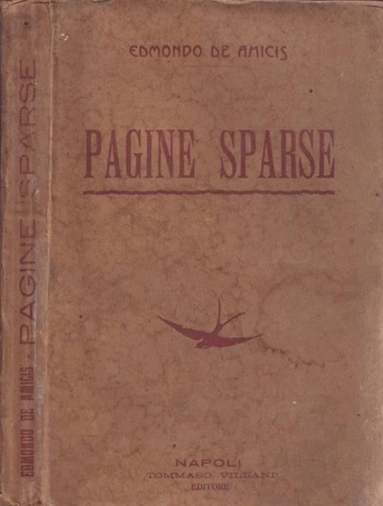 Pagine sparse - Edmondo De Amicis - copertina