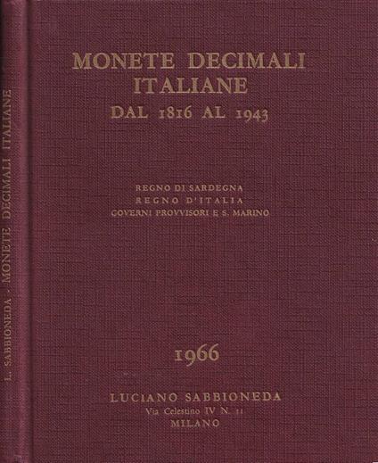 Monete decimali italiane - copertina