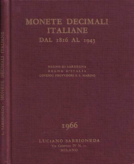 Monete decimali italiane - copertina