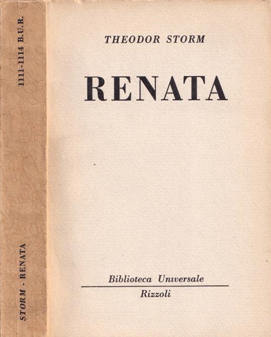 Renata - Theodor Storm - copertina