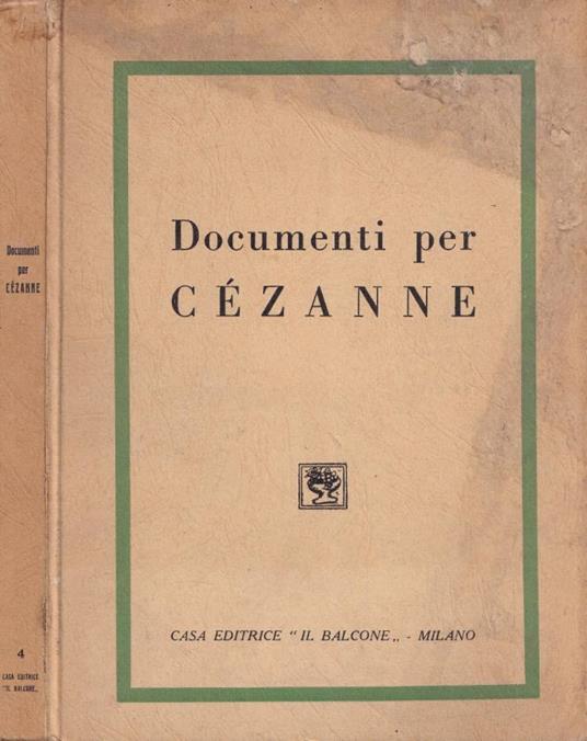 Documenti per Cézanne - copertina