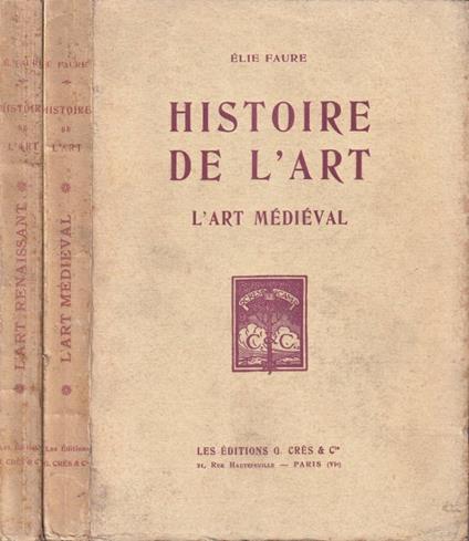 Histoire de l'art, vol. II e III - copertina