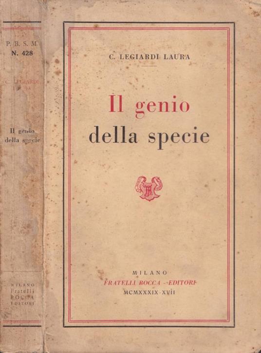 Il genio della specie - copertina