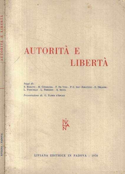 Autorità e libertà - copertina