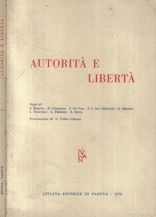 Autorità e libertà - copertina