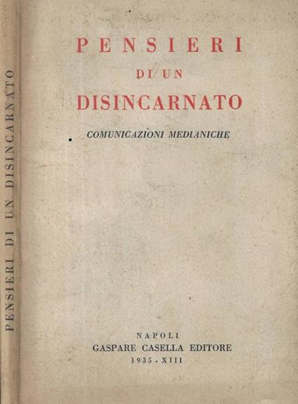 Pensieri di un disincarnato - copertina