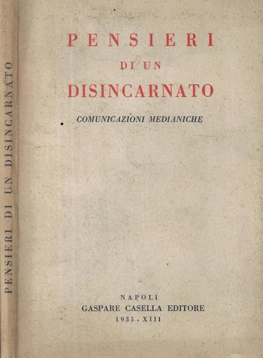 Pensieri di un disincarnato - copertina