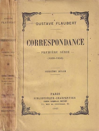 Correspondance - Gustave Flaubert - copertina