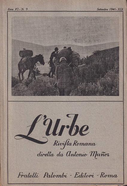 L'Urbe, anno VI, n. 9, 1941 - copertina