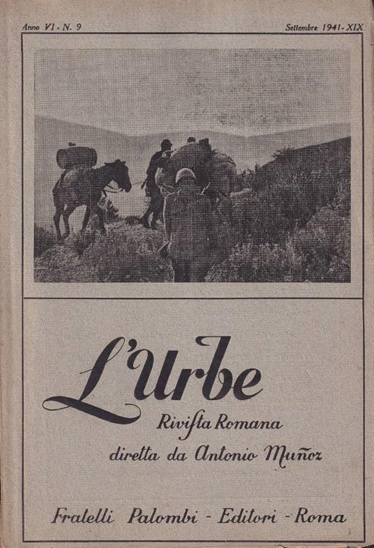 L'Urbe, anno VI, n. 9, 1941 - copertina