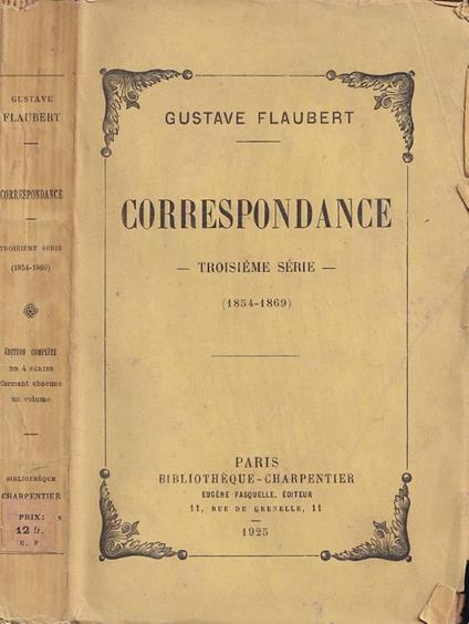 Correspondance - Gustave Flaubert - copertina