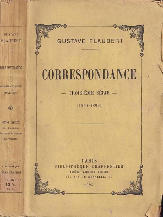 Correspondance - Gustave Flaubert - copertina