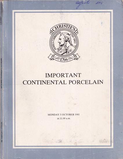 Important continental porcelain - copertina