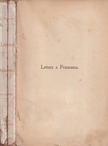 Lettere a Francesca - copertina