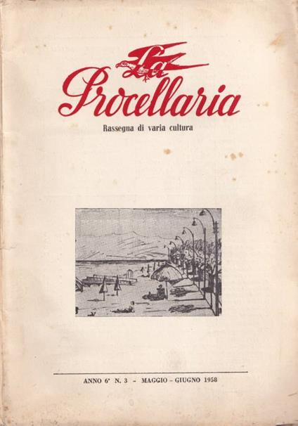 La Procellaria, anno VI, n. 3, maggio-giugno 1958 - copertina