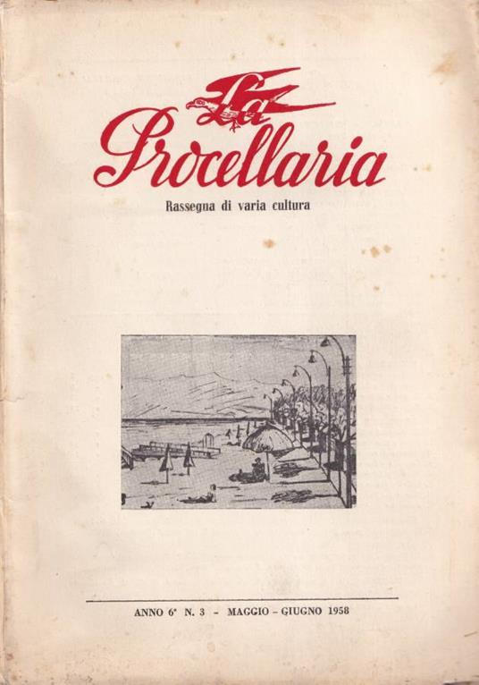 La Procellaria, anno VI, n. 3, maggio-giugno 1958 - copertina