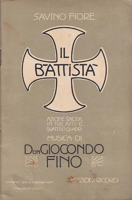Il battista - copertina