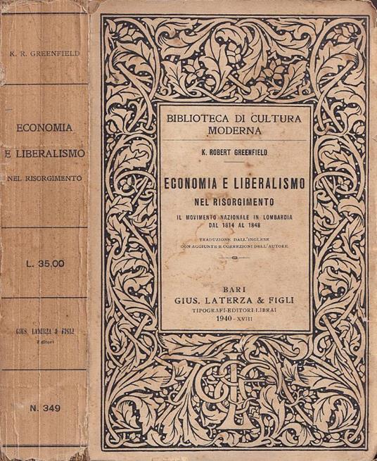Economia e liberalismo nel Risorgimento - copertina