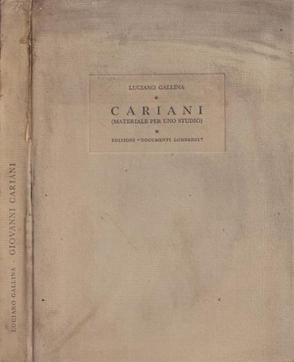 Giovanni Cariani - copertina