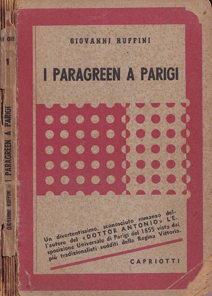 I paragreen a Parigi - Giovanni Ruffini - copertina