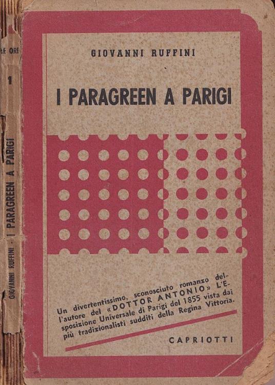 I paragreen a Parigi - Giovanni Ruffini - copertina
