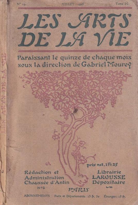 Les arts de la vie, n. 19, tomo IV, 1905 - copertina